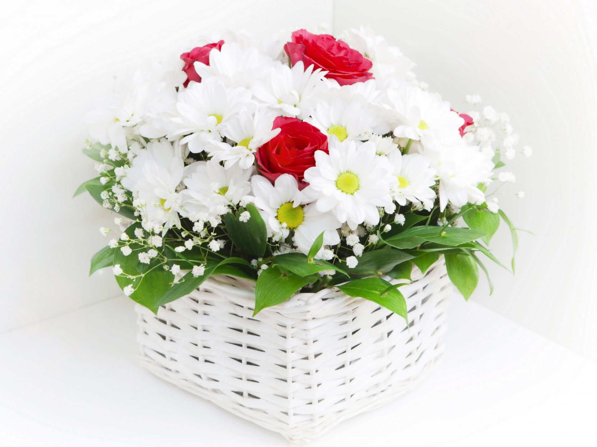 marguerites panier fleurs