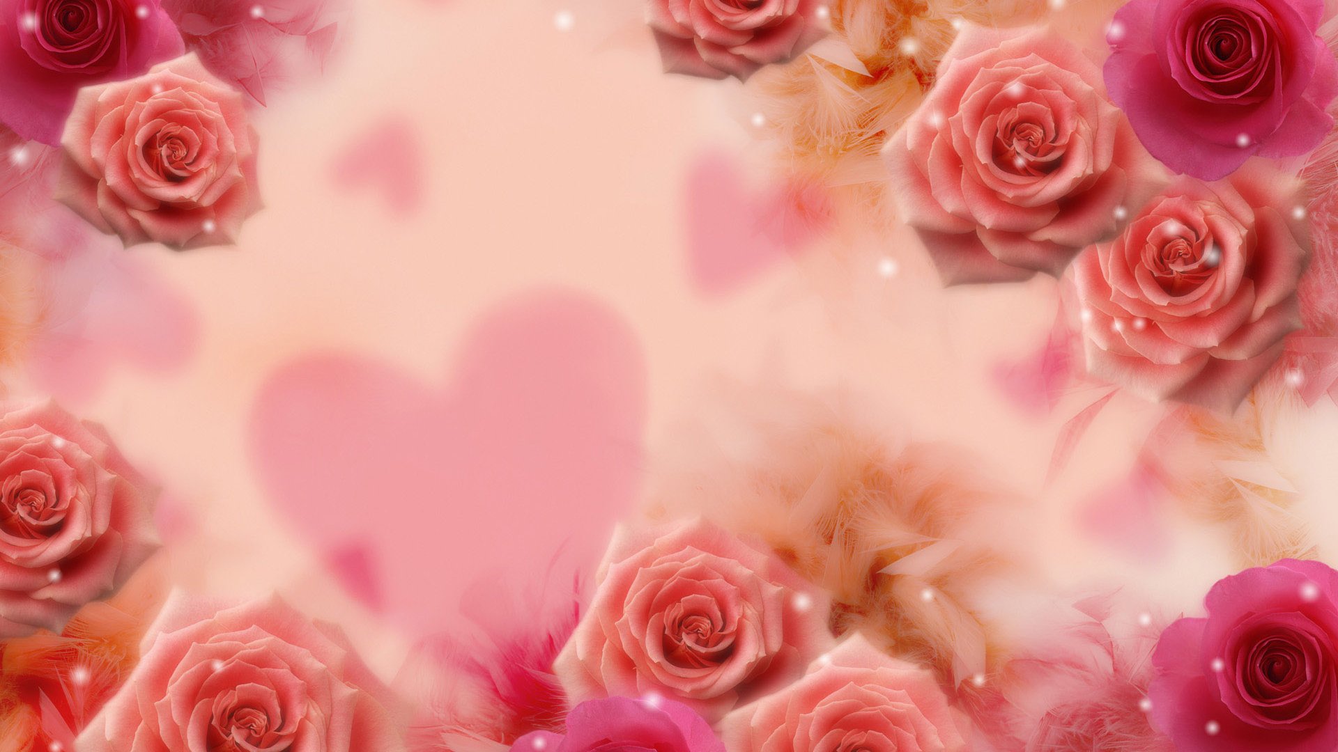 flowers roses flower heart heart sequins background