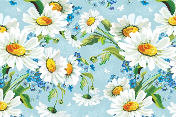 Art object, flowers, white daisies