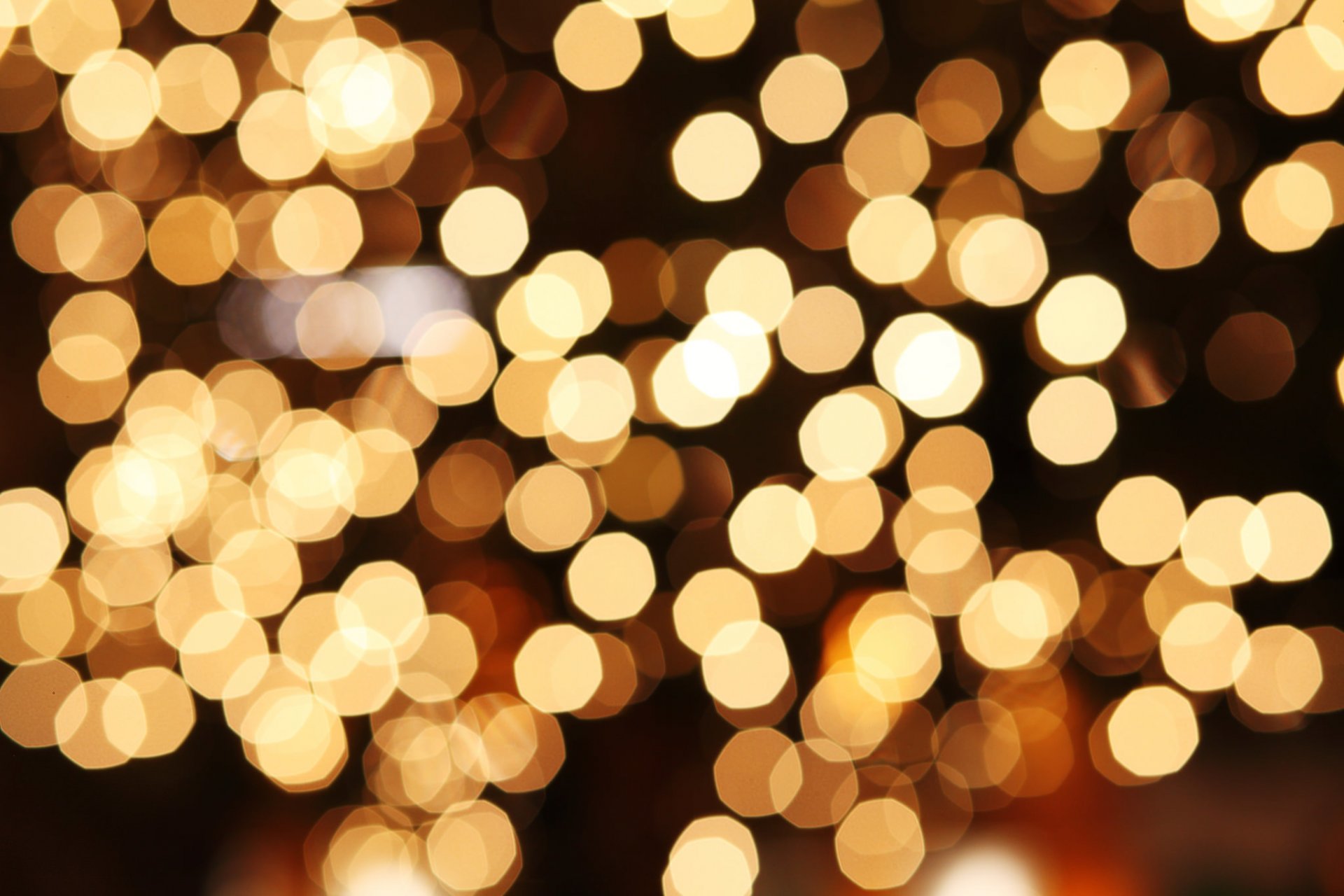 bokeh lights yellow light holidays close up