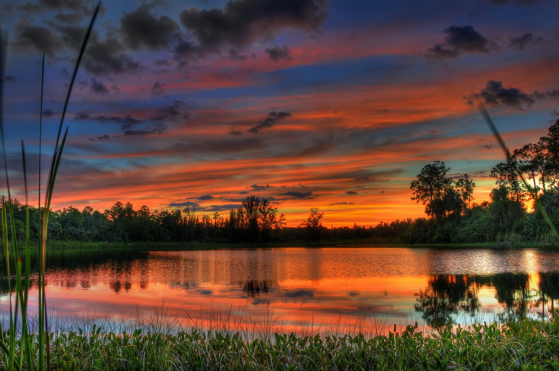 natur himmel wolken sonnenuntergang wasser landschaft see bäume