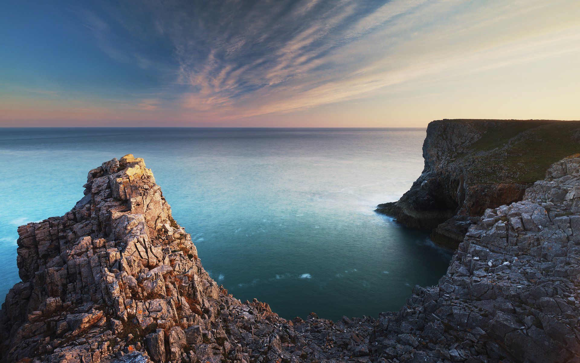 pembroke południowa walia ocean klify