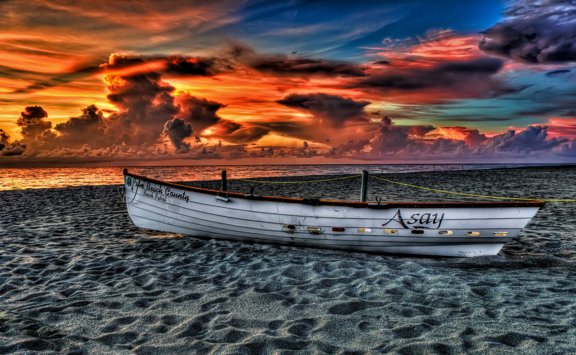 nature paysage ciel nuages coucher de soleil mer plage