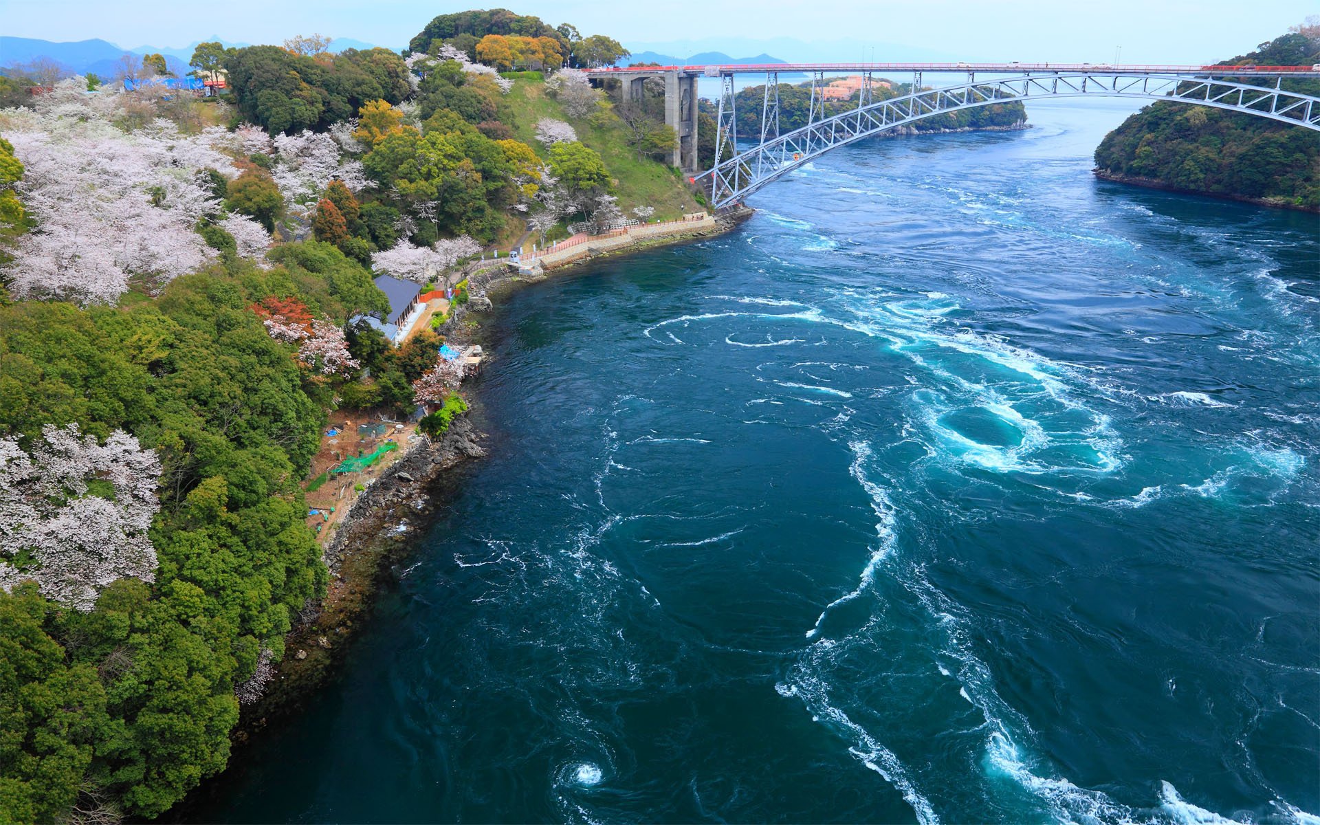 japan küste küste brücke fluss bucht