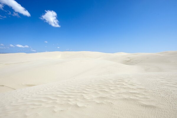 White sand and blue sky