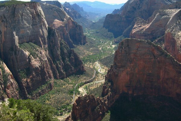 View of the gorge in the mountains