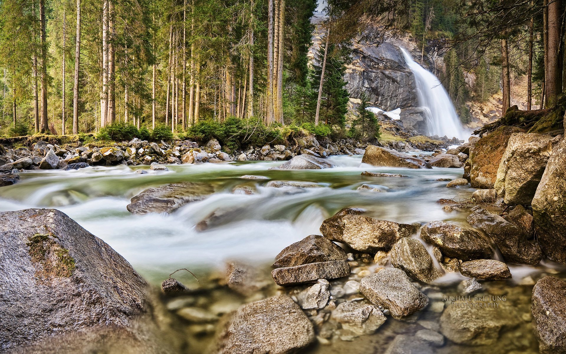 michael breitung autriche forêt cascade