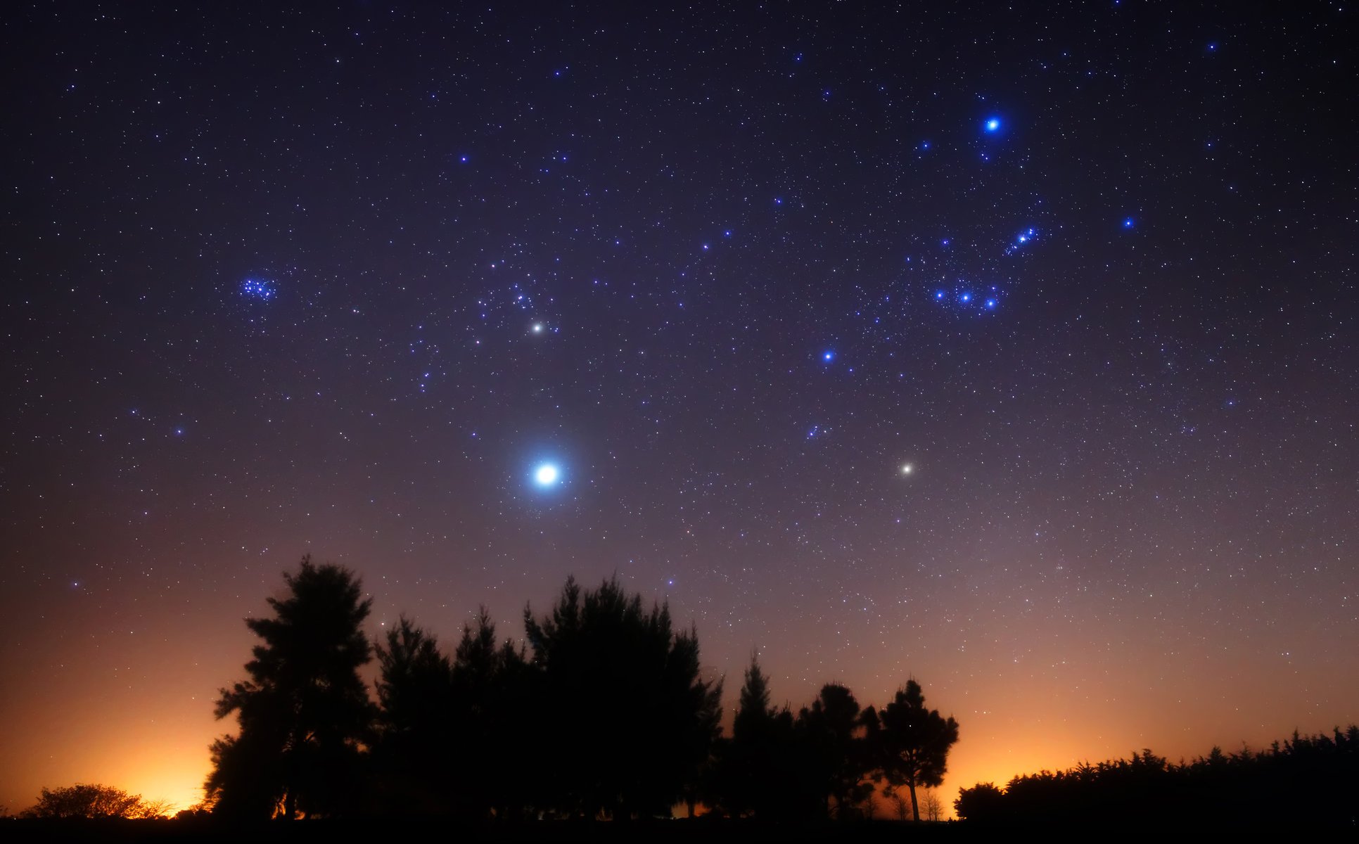 orión júpiter betelgeuse rigel aldebarán pléyades m42 hemisferio sur argentina