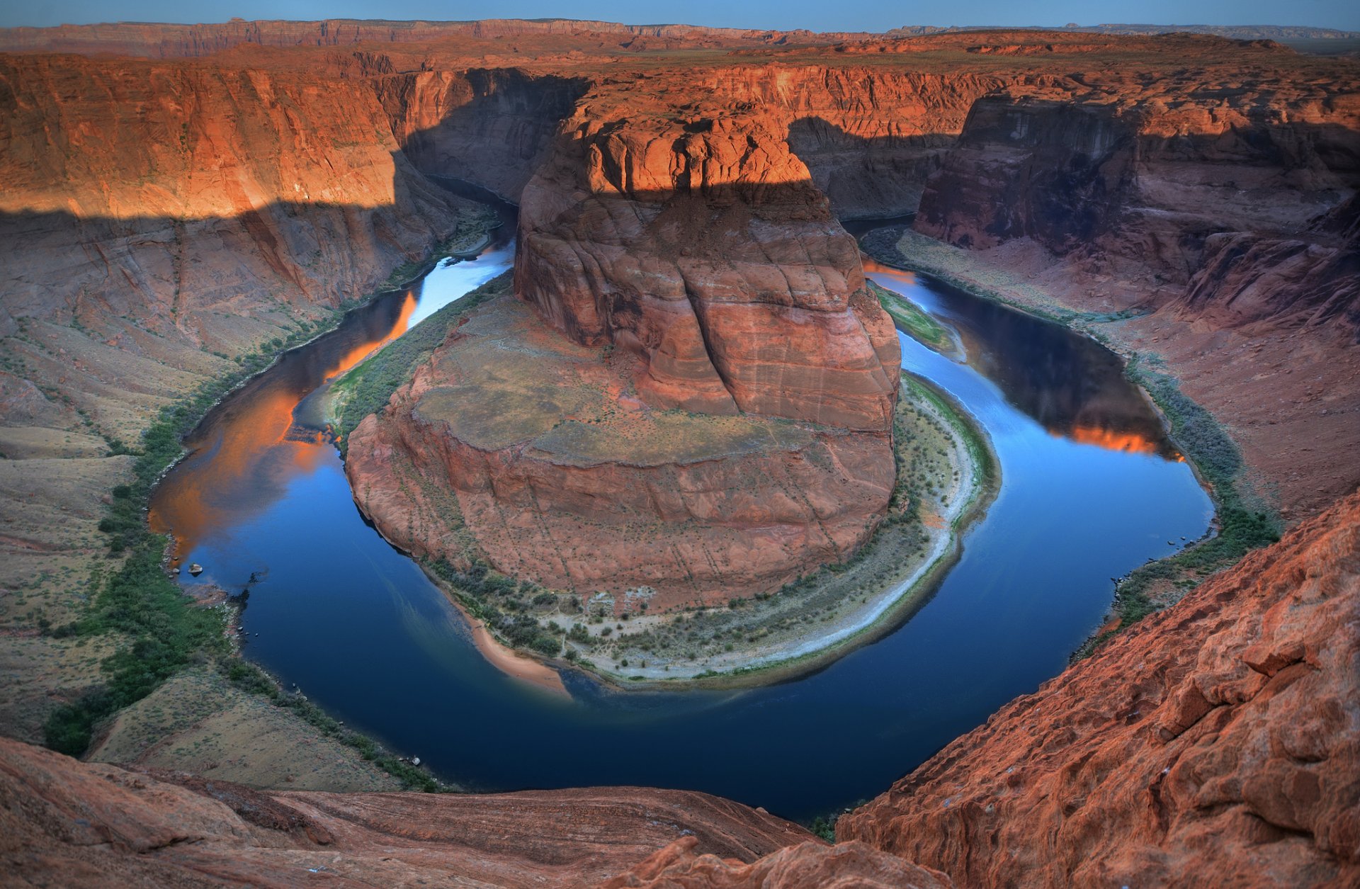 natura canyon di glen fiume colorado ferro di cavallo ferro di cavallo bend arizona