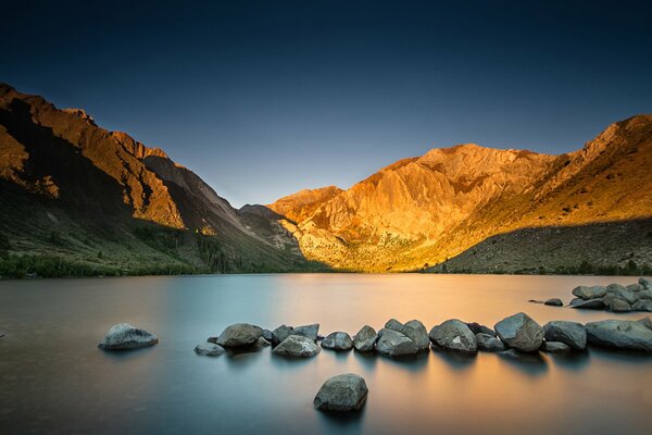 Super sunset in the mountains