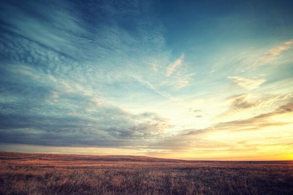 Landscape in Colorado at sunrise