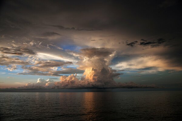 A big cloud over the sea