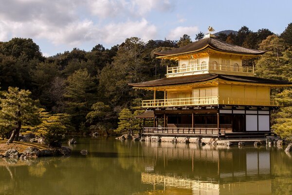 Pabellón de oro en Kioto Japón