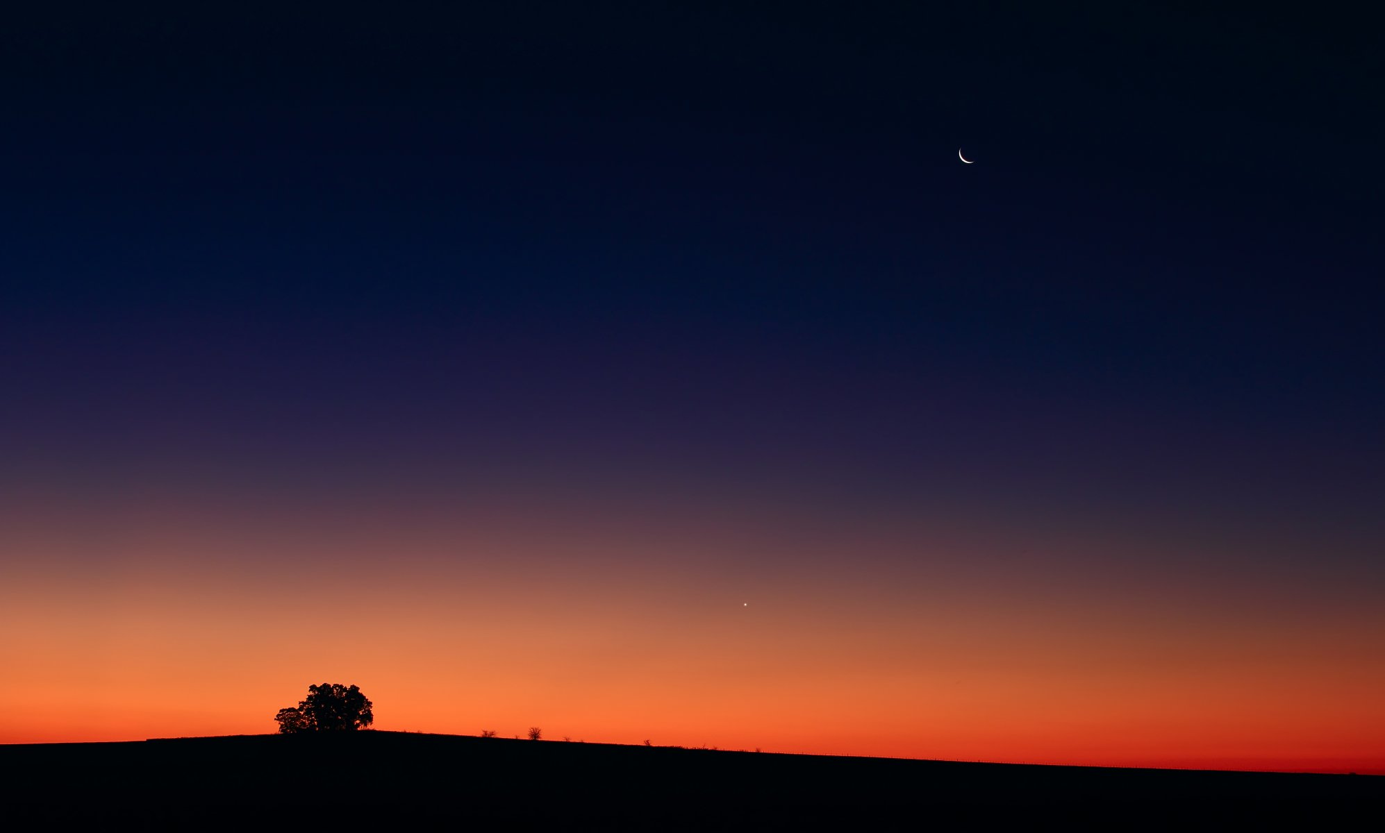 lune vénus coucher de soleil