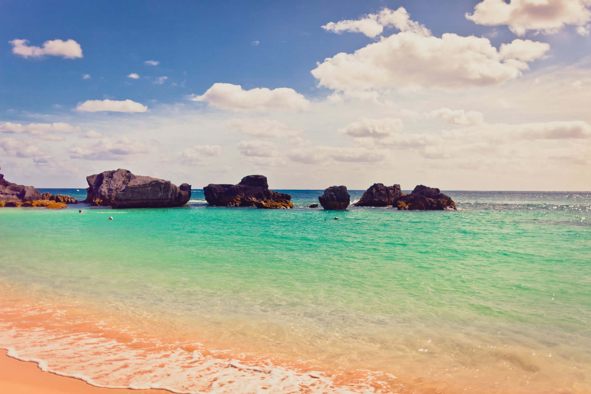 natura morze niebo chmury plaża lato