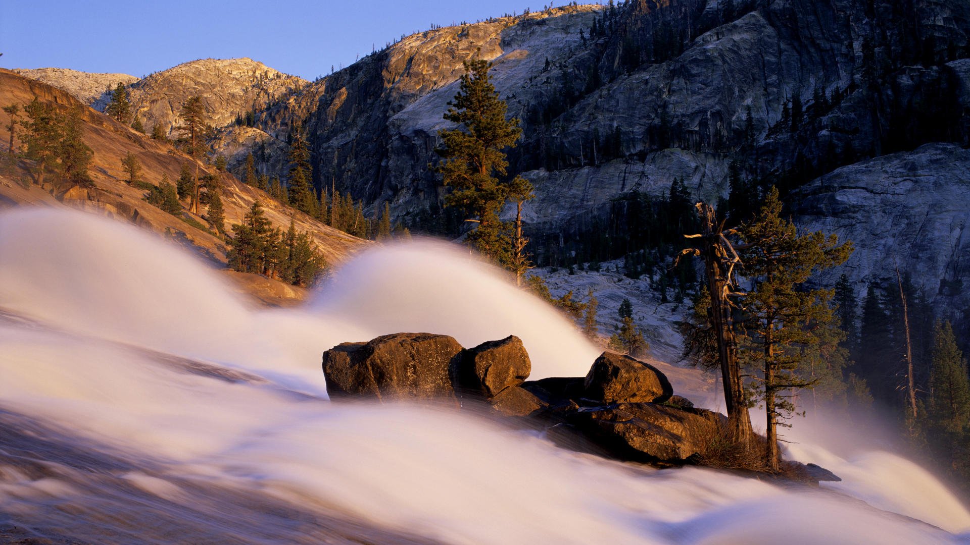 nature landscape mountains forest trees rocks sky rocks 1920x1080