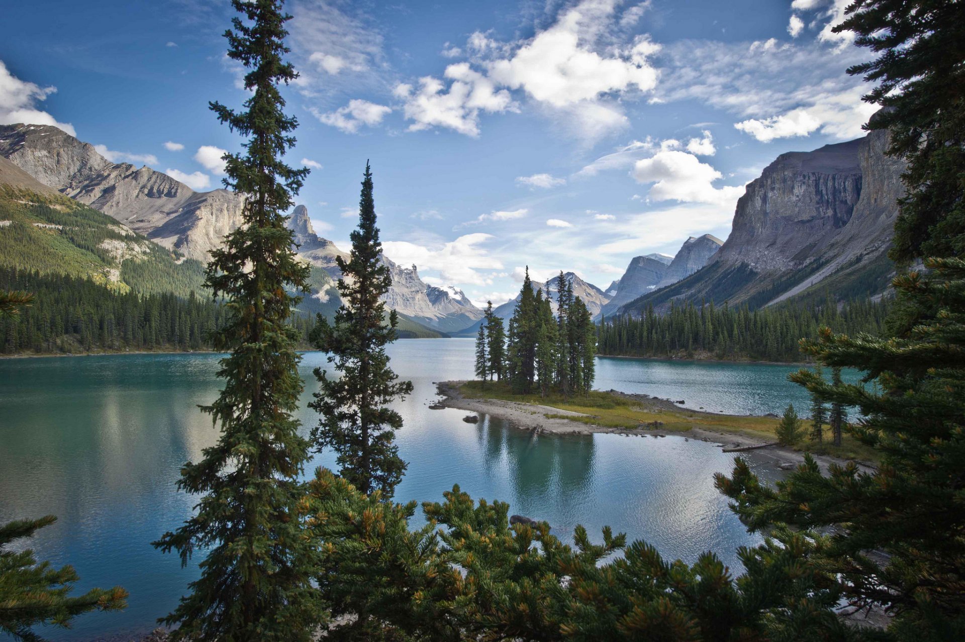 nature canada montagnes lac forêt arbres de noël