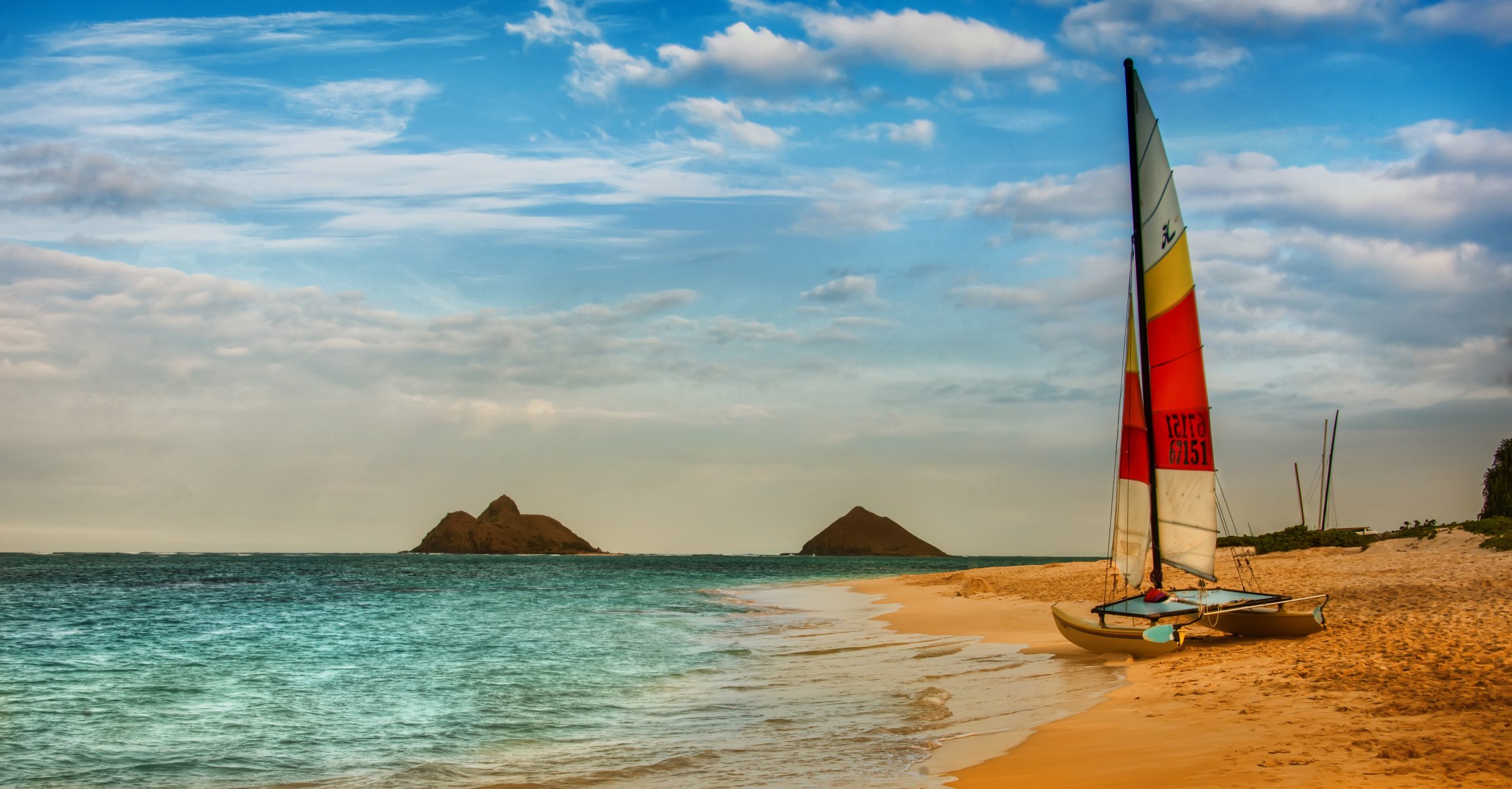 natur himmel wolken meer boot strand boot