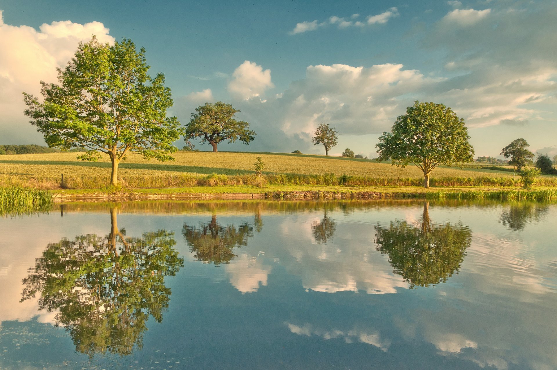 naturaleza río cielo árboles reflexión