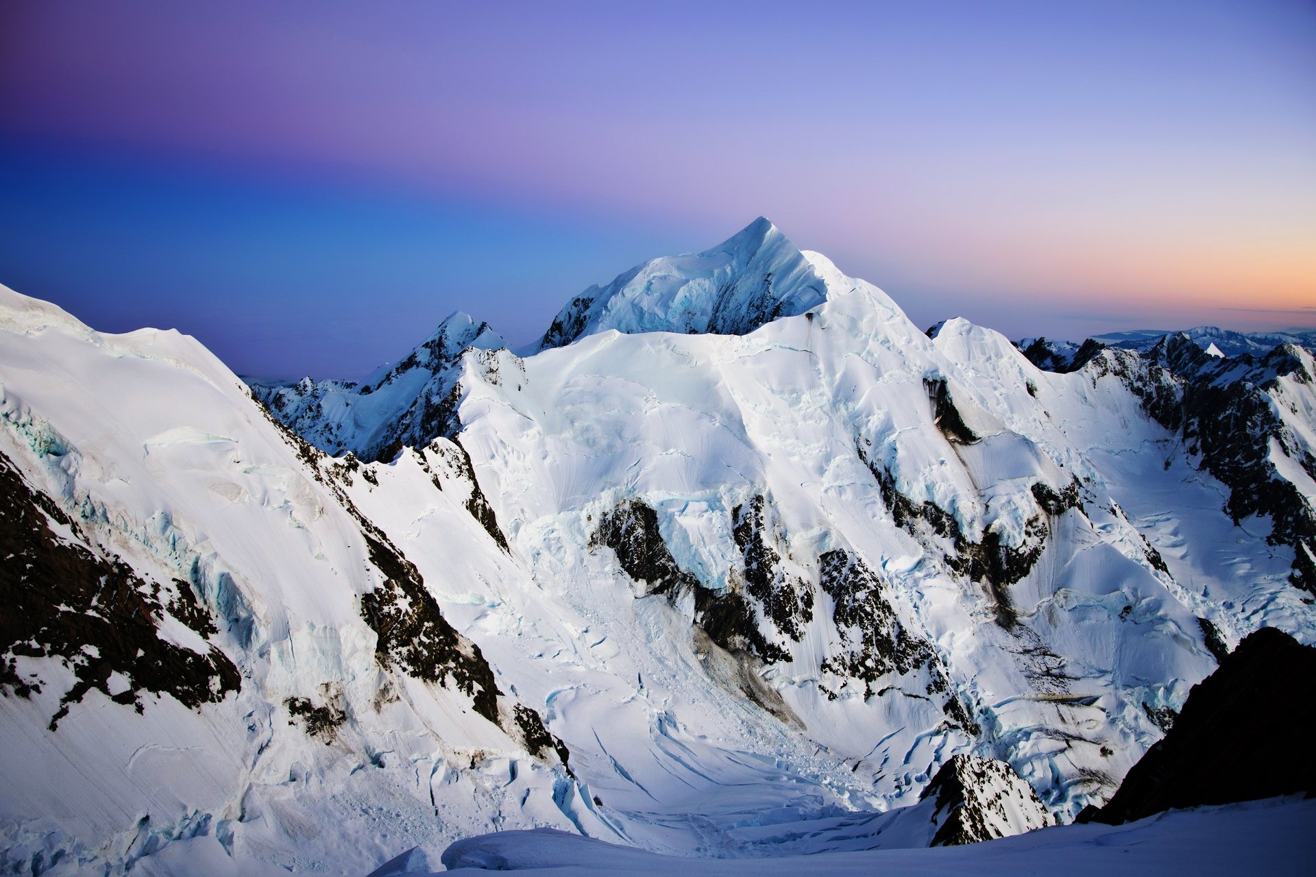 natura montagna neve tramonto cielo