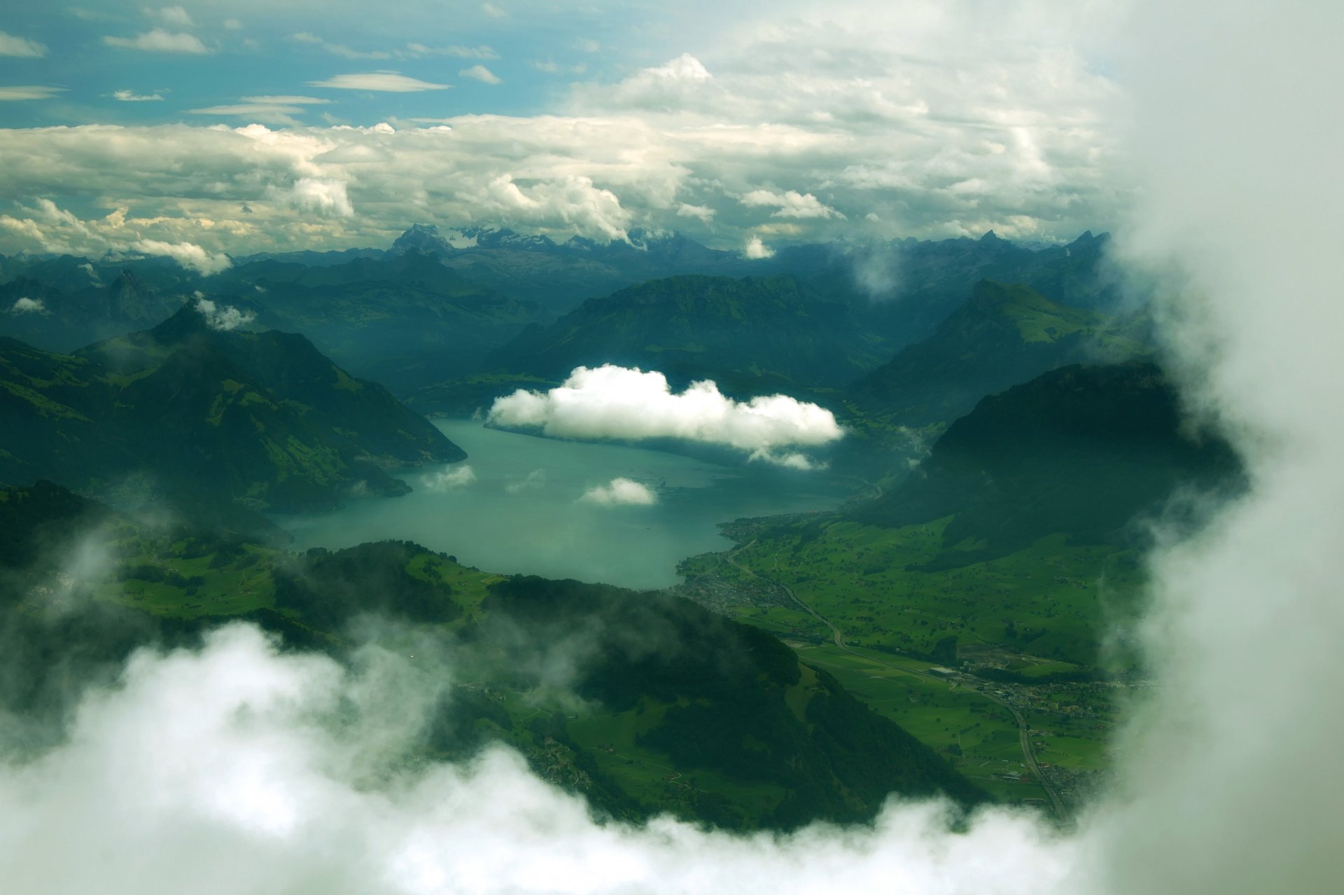 natur berge wolken see