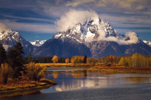 Grand Teton im Herbst USA