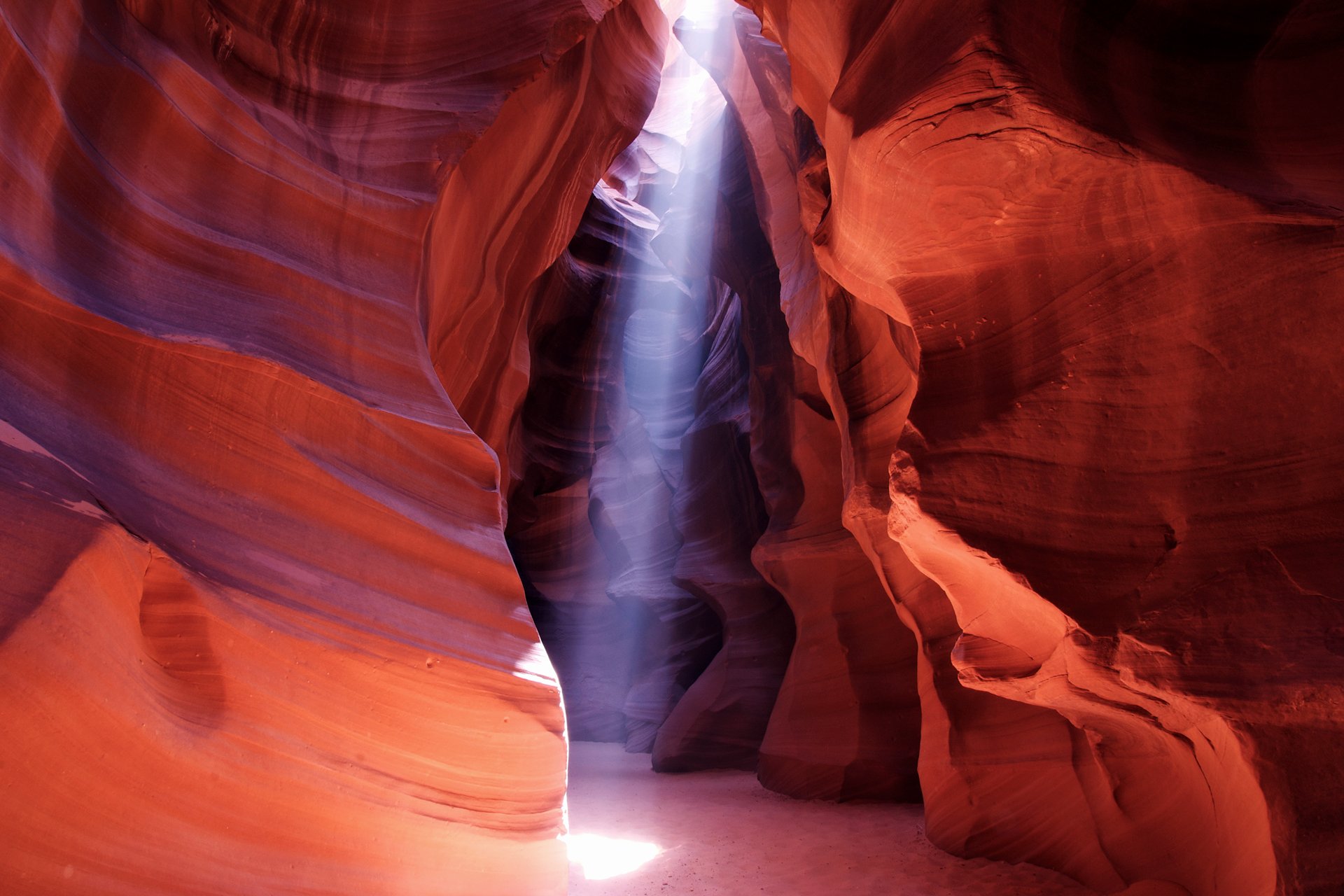 natura canyon dell antilope canyon grotta rocce struttura luce