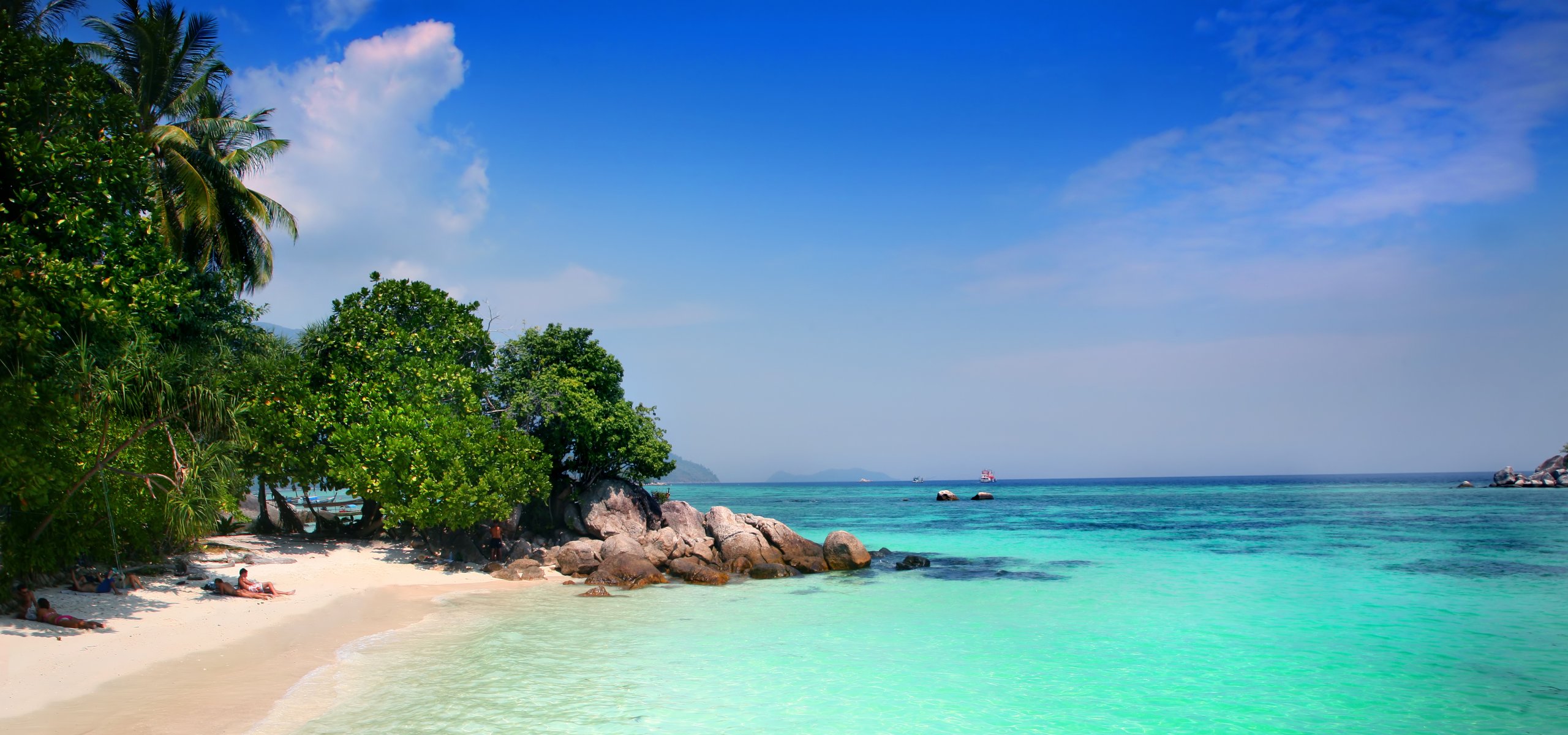 oceano tropici palme esotico spiaggia