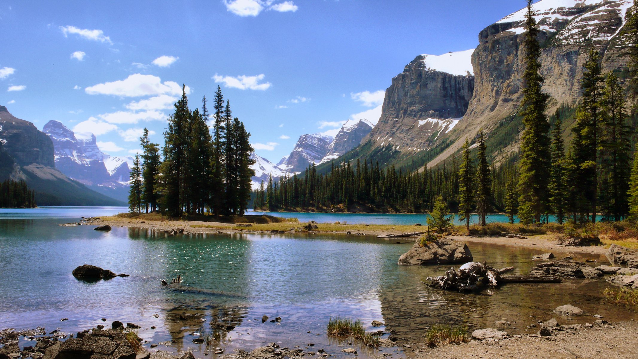 canada nature landscape lake mountain forest island