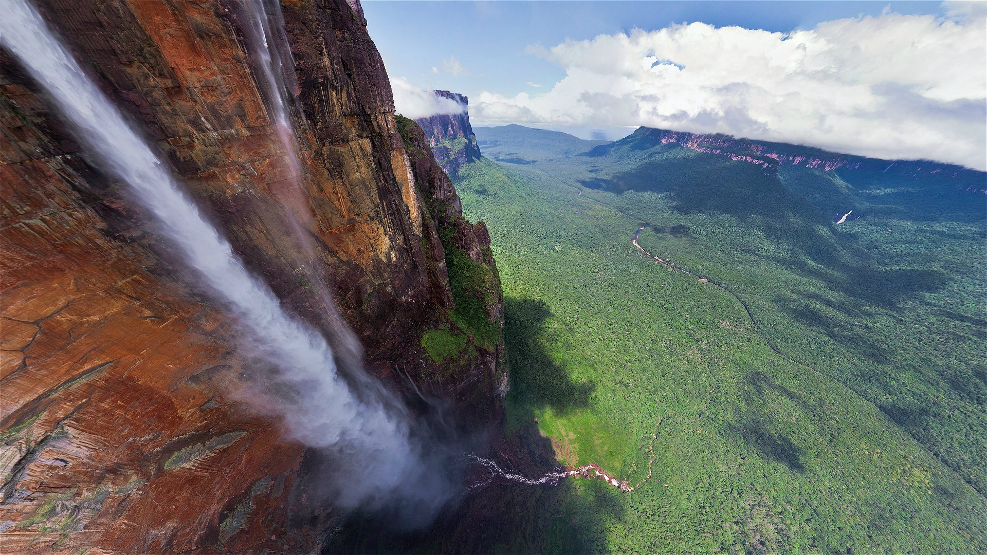 la cascata più alta del mondo angel 979 metri venezuela