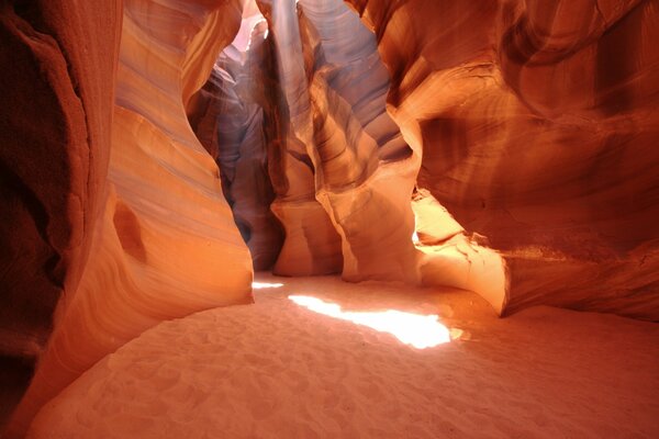 A mysterious cave illuminated by the sun