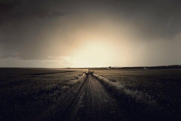 Belleza del paisaje camino al campo