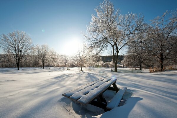 A quiet sunny winter day