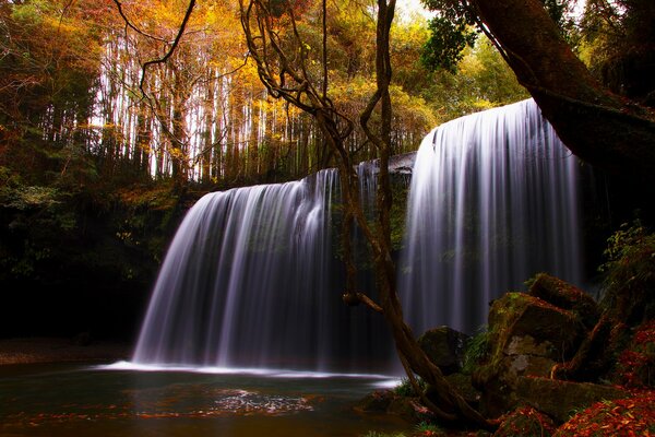 Cascades de glace. Silence d automne