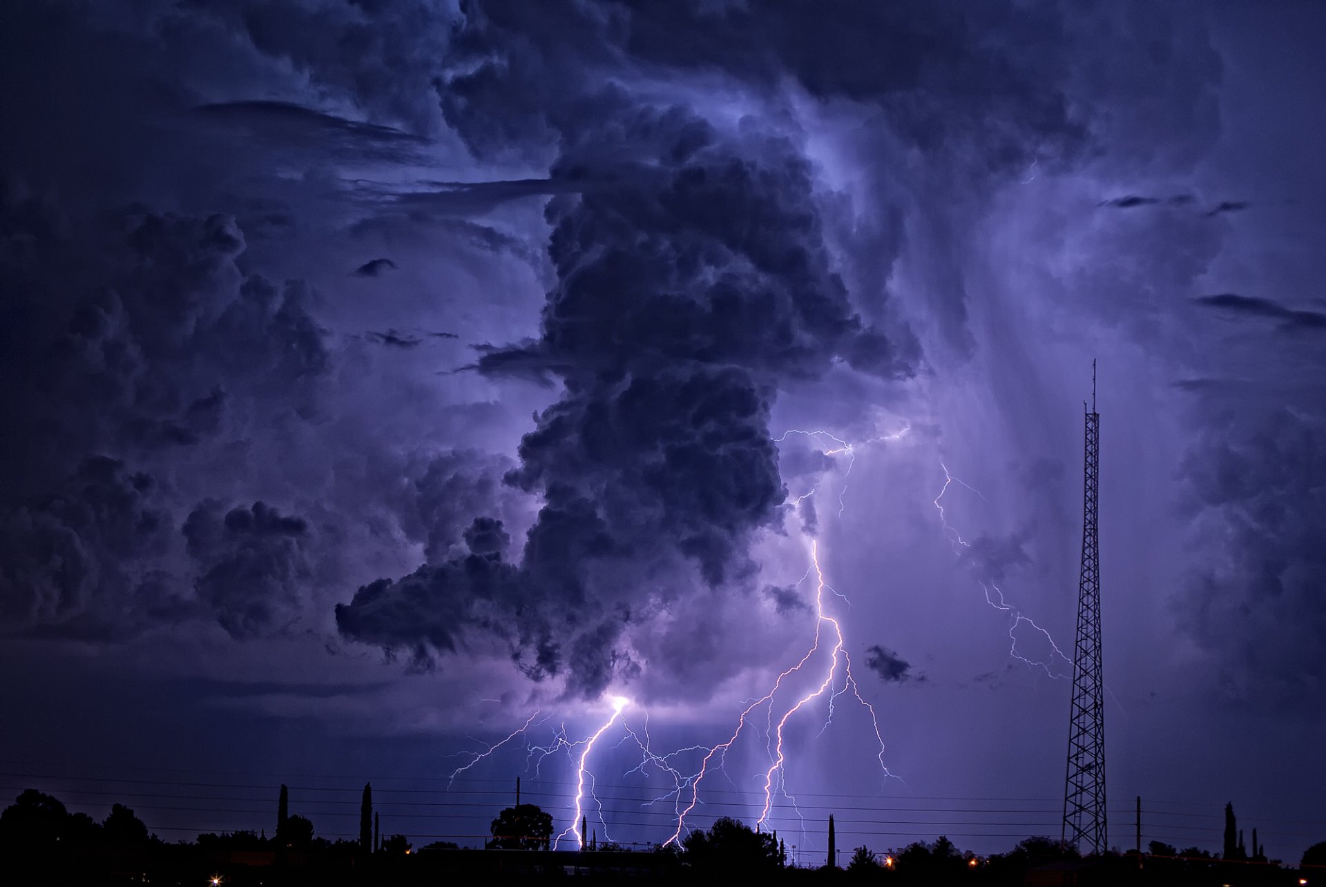 natura cielo nuvola fulmine