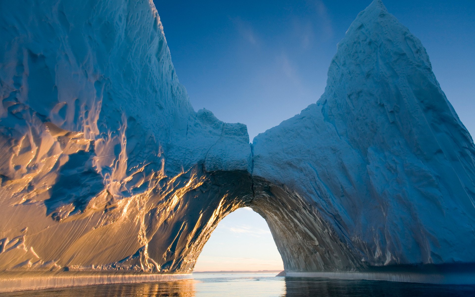 ártico hielo iceberg agua sol rayos