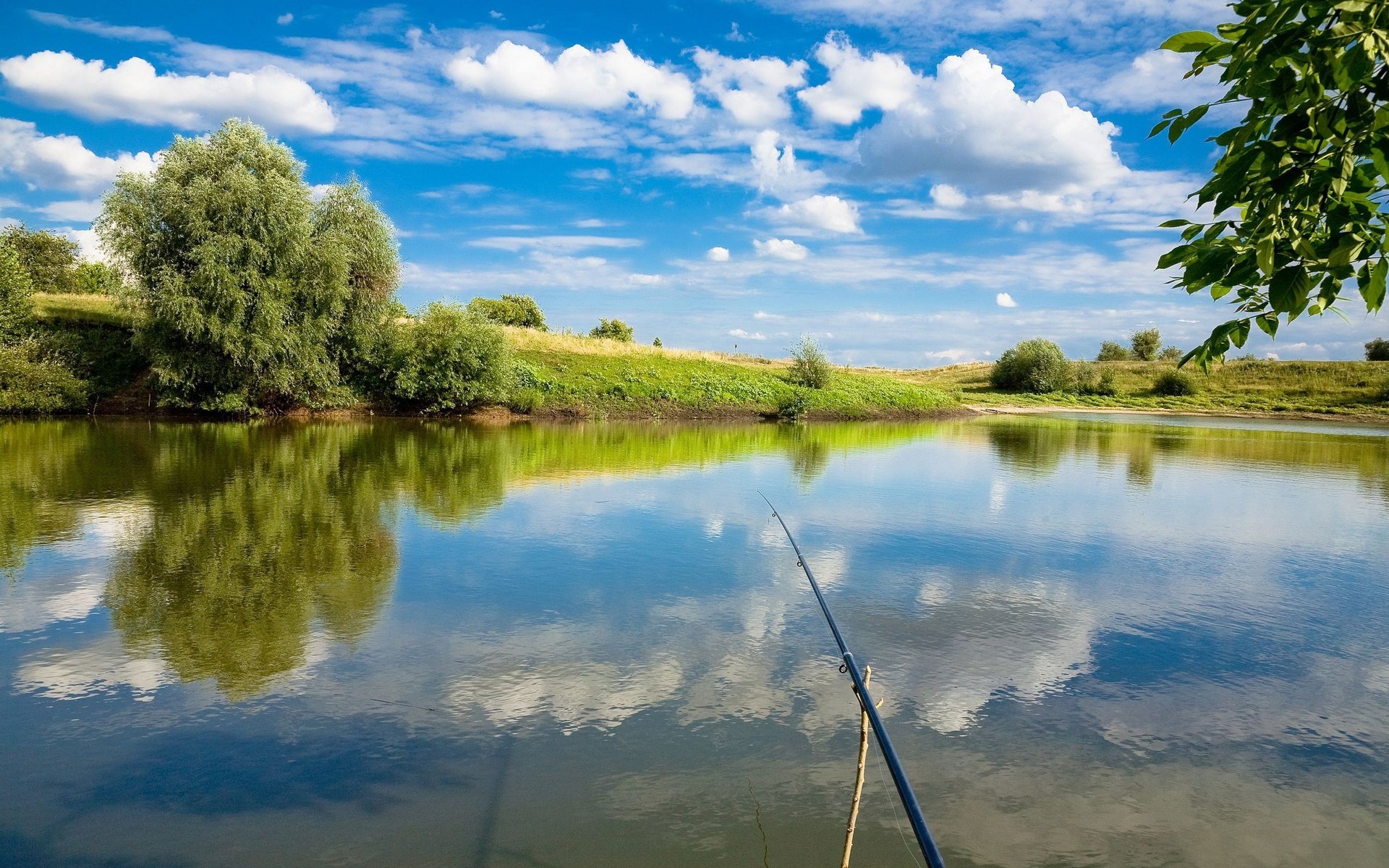 pêche canne à pêche vue à la première personne