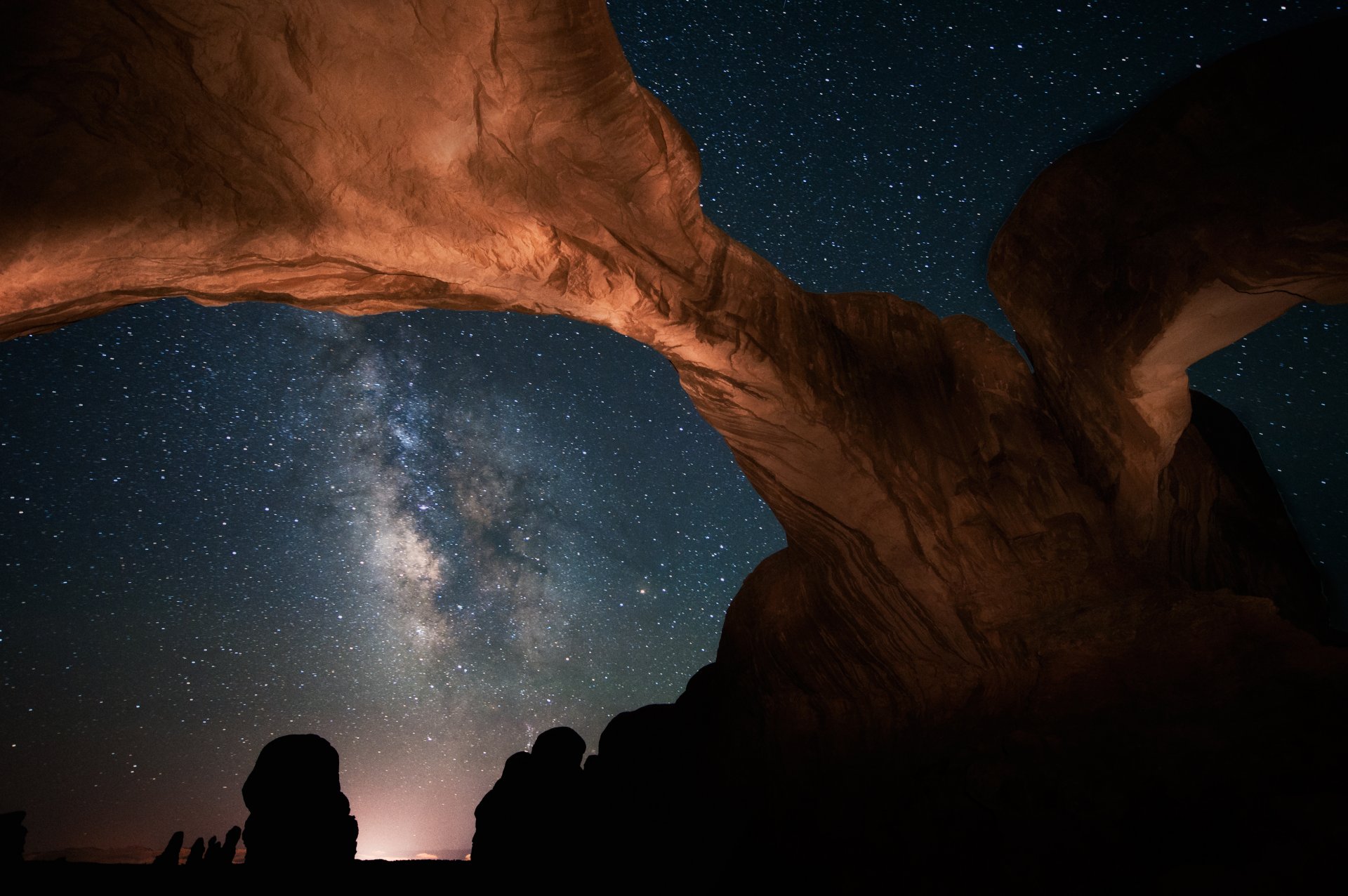 galaxie milchstraße arch utah