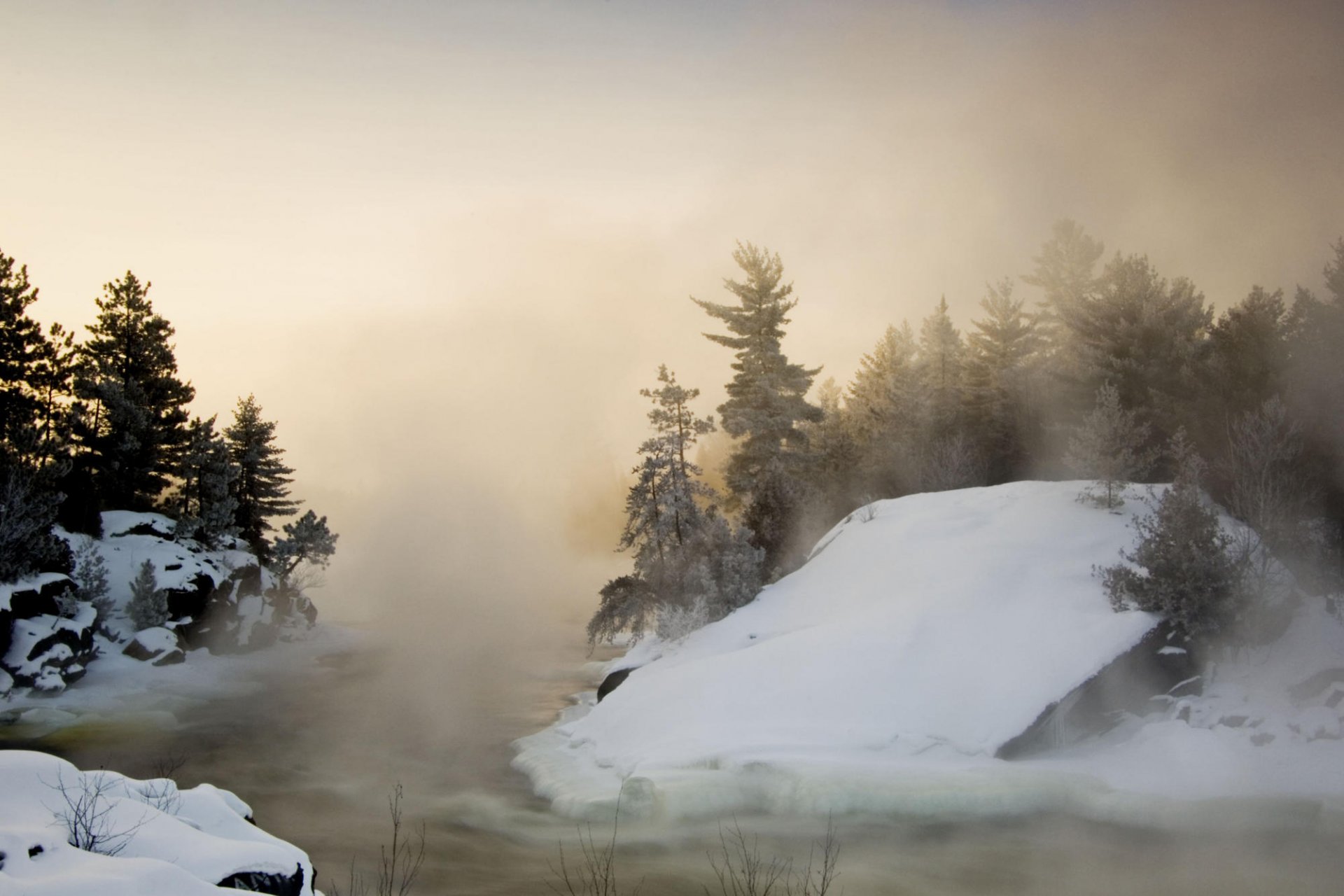 natura krajobrazy śnieg zima zimno drzewa piękno