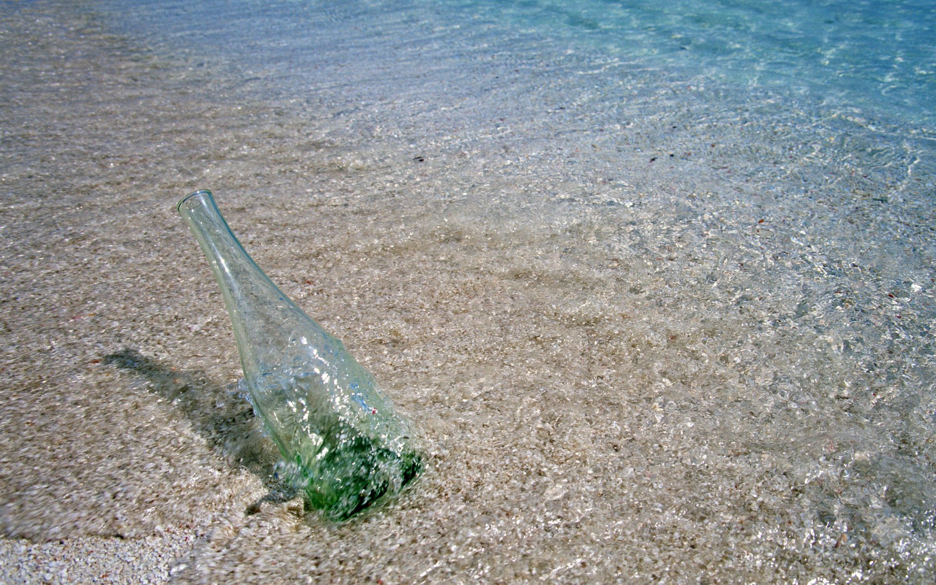 море бутылка лето природа