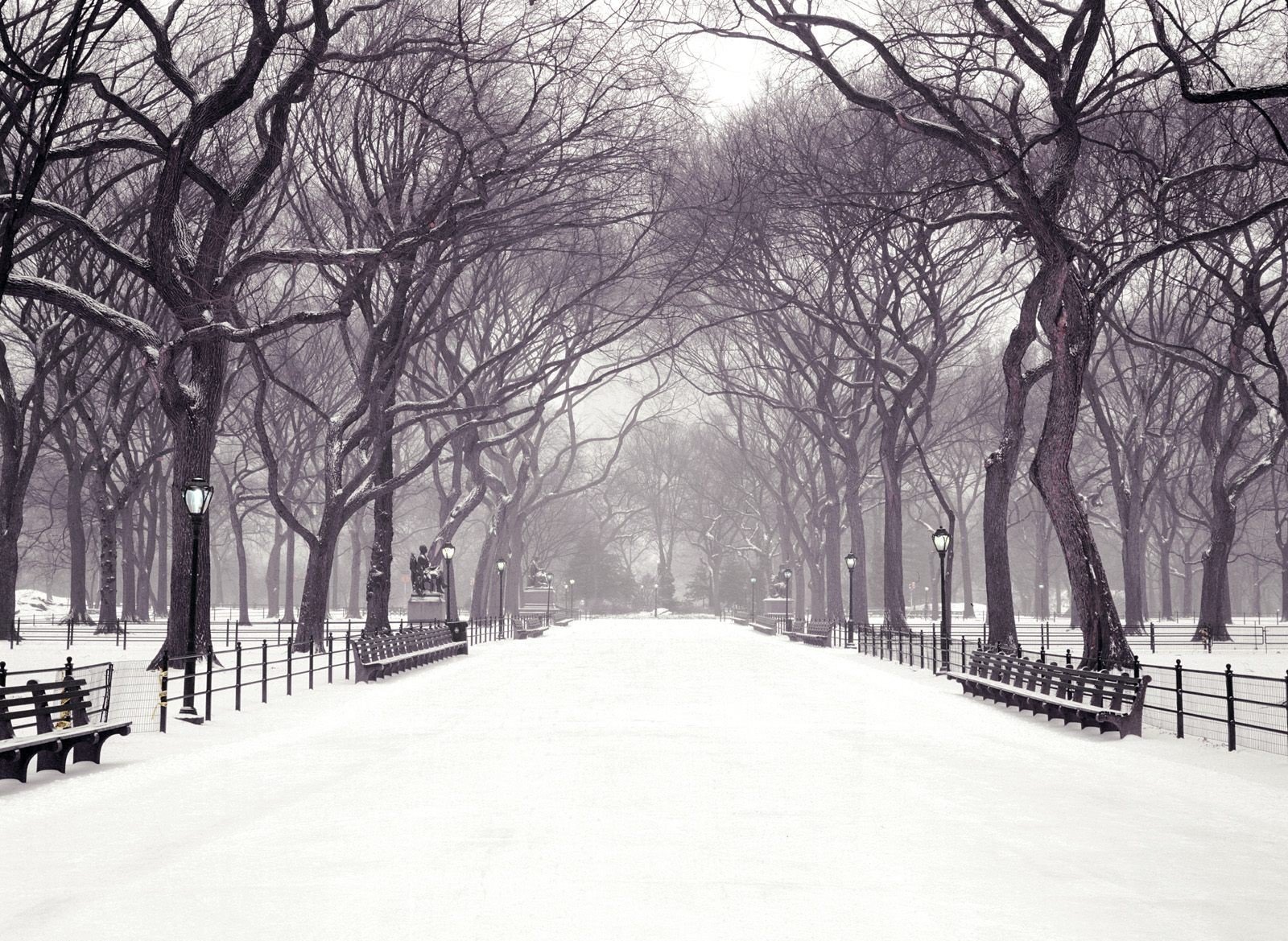 callejón vacío nieve