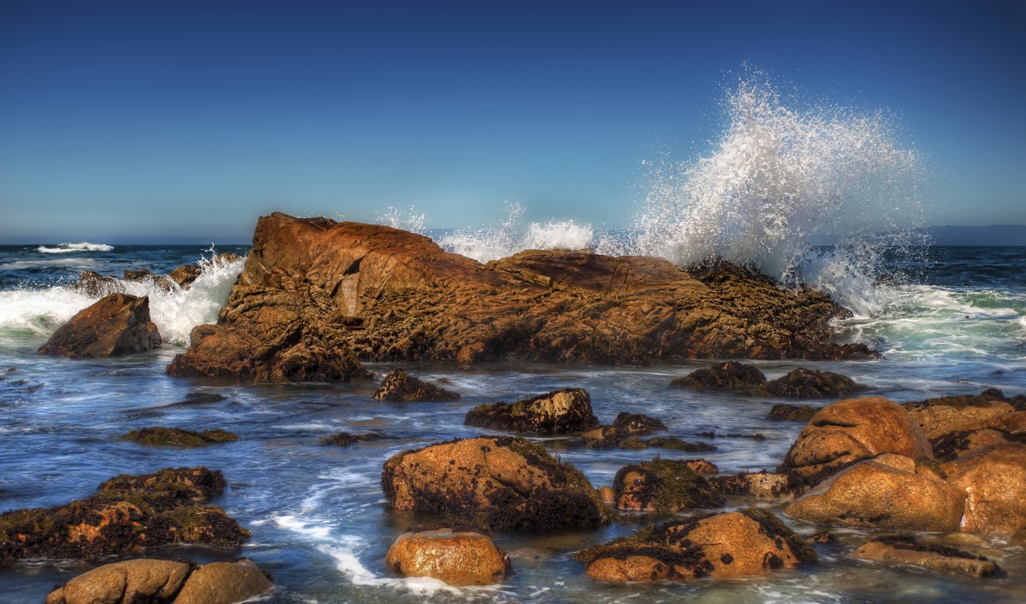 wave stones sea