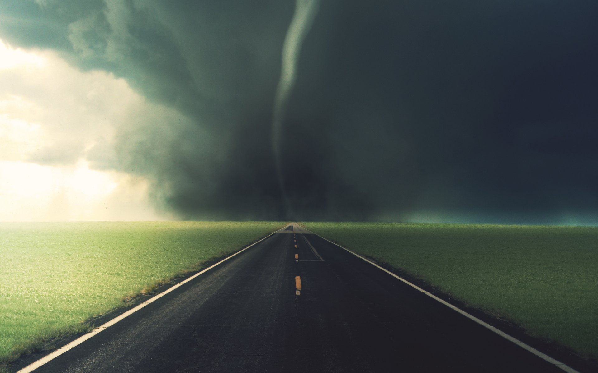 road grass tornado