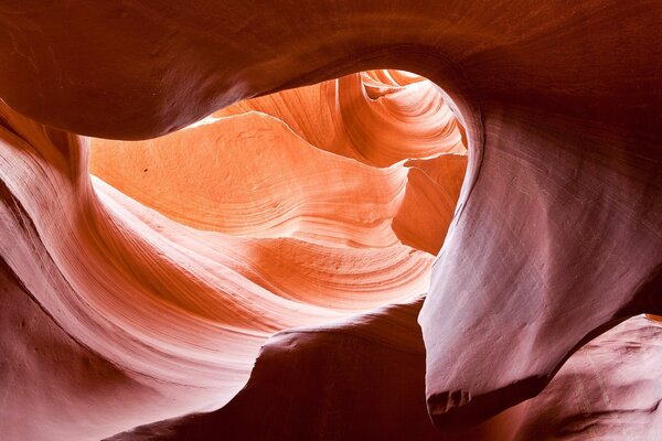 En el interior del cañón antílope en el área de arizona