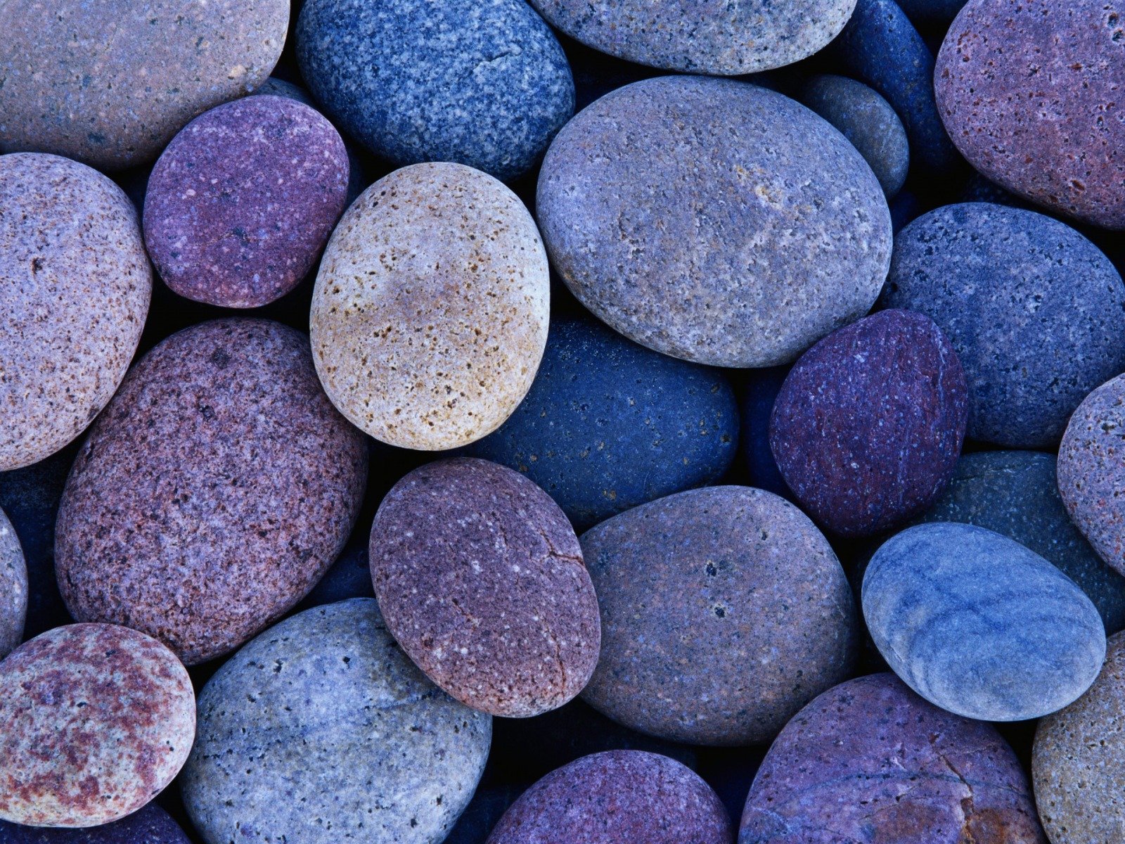 pebbles stones blue purple