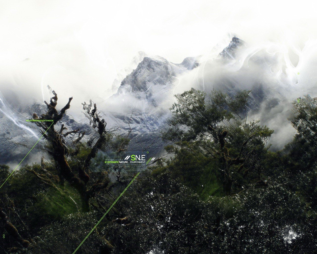 alberi montagne neve