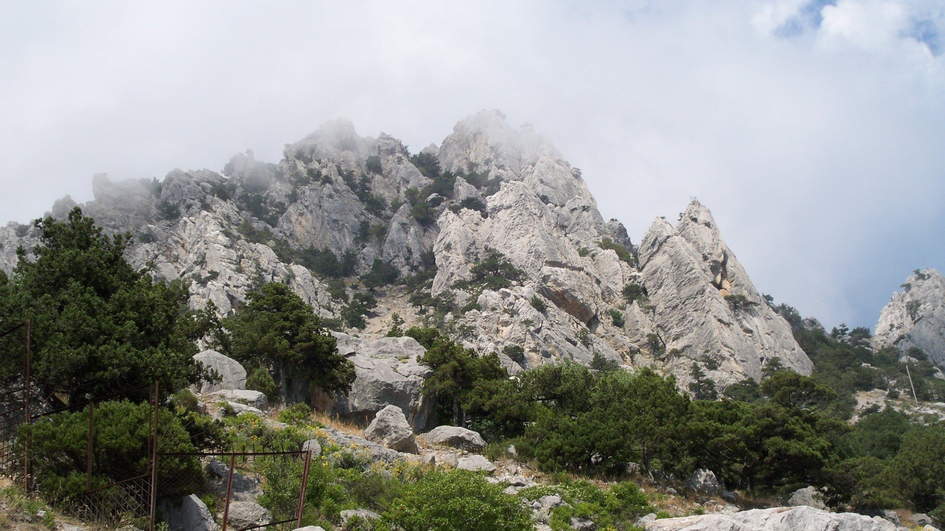 montagnes brouillard nature