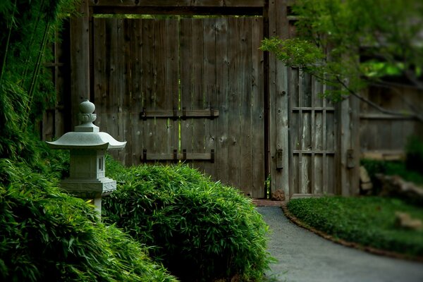 The gate to the Chinese temple