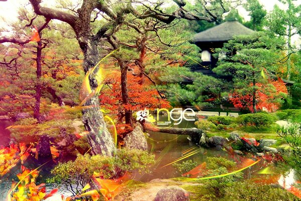 Harmonia japońskiego ogrodu z nutami wirtualnej rzeczywistości