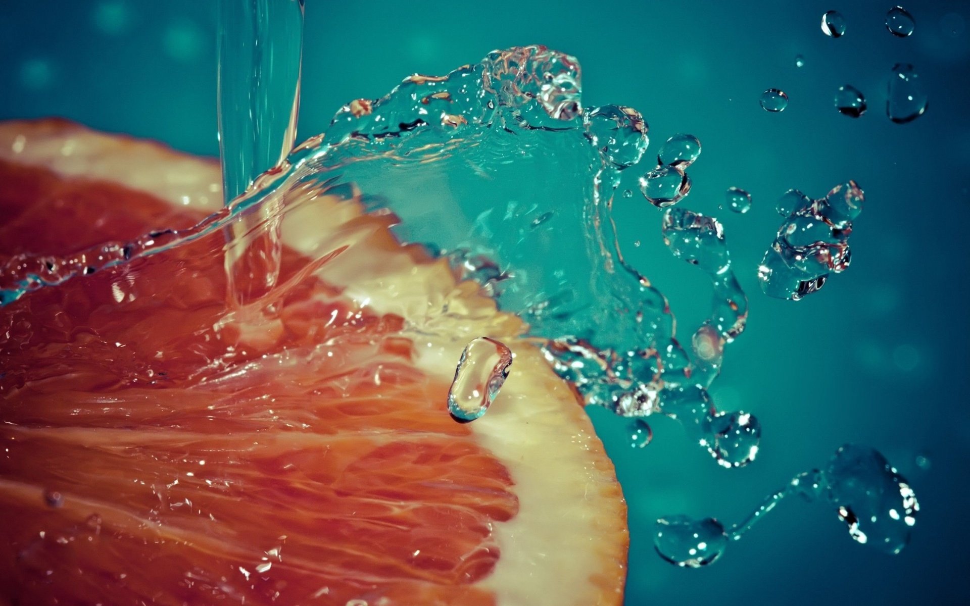 grapefruit scheibe wasser spray